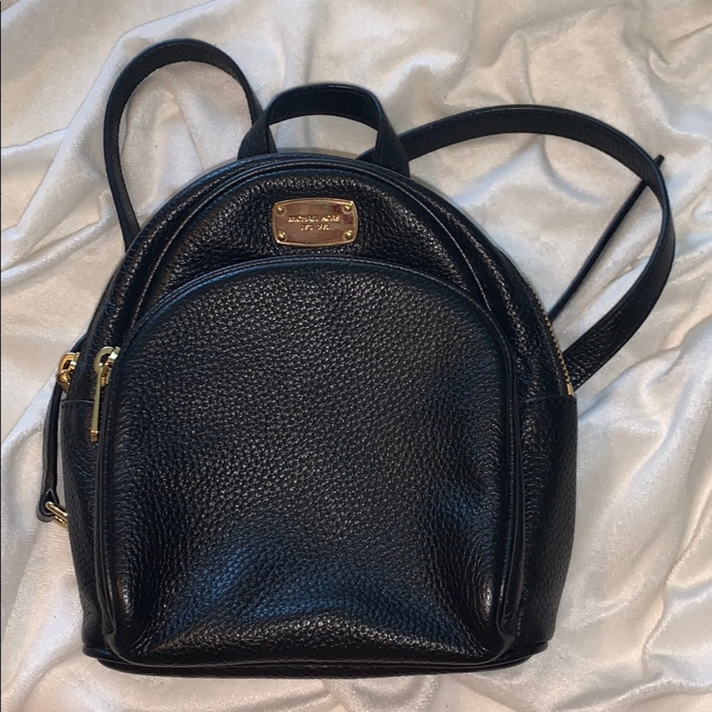 Michael Kors Black Small Leather Backpack